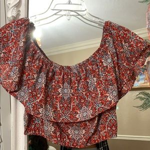 Off the shoulder crop top